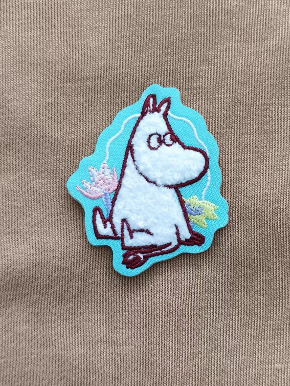 Moomin Embroidered Sticker Patch Fluffy Patch Sagara Embroidery Stick On New